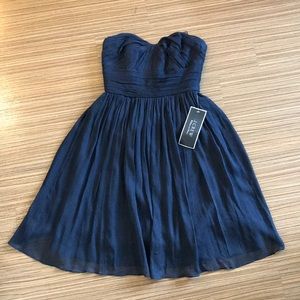 Jcrew Nadia Silk Chiffon Dress in Navy (00)